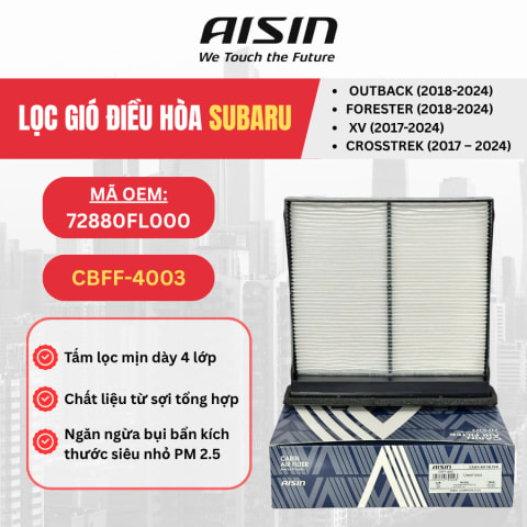 Lọc gió điều hòa Subaru hiệu Aisin mã CBFF-4003
