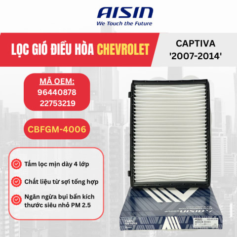Lọc gió điều hòa Chevrolet hiệu Aisin mã CBFGM-4006