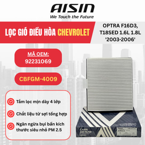Lọc gió điều hòa Chevrolet hiệu Aisin mã CBFGM-4009