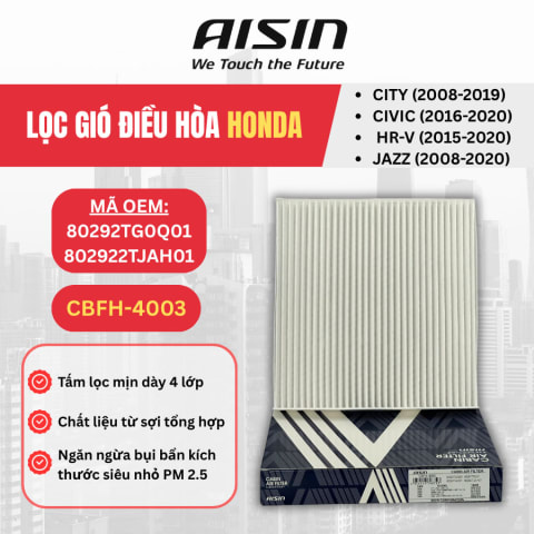 Lọc gió điều hòa Honda hiệu Aisin mã CBFH-4003