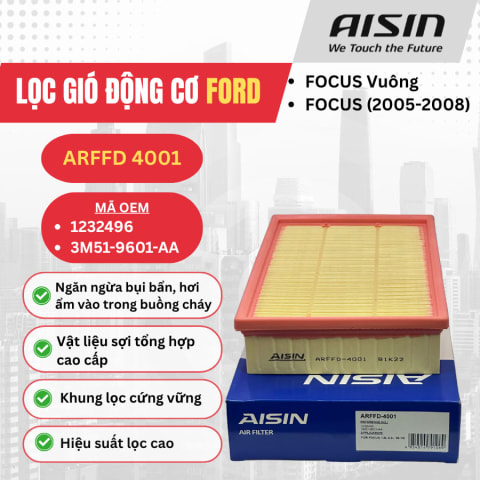 Lọc gió động cơ Ford hiệu Aisin mã ARFFD-4001