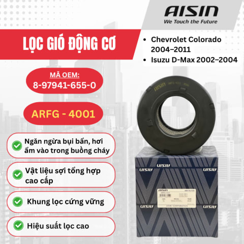 Lọc gió động cơ Chevrolet, Isuzu hiệu Aisin mã ARFG-4001