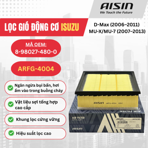 Lọc gió động cơ Isuzu hiệu Aisin mã ARFG-4004