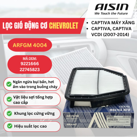 Lọc gió động cơ Chevrolet hiệu Aisin mã ARFGM-4004