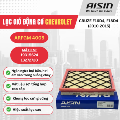 Lọc gió động cơ Chevrolet hiệu Aisin mã ARFGM-4005