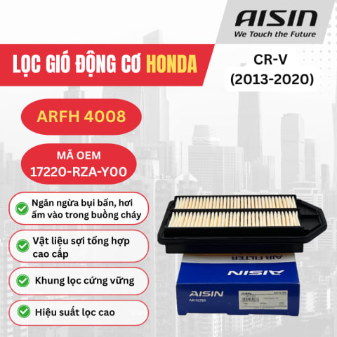 Lọc gió động cơ Honda hiệu Aisin mã ARFH-4008