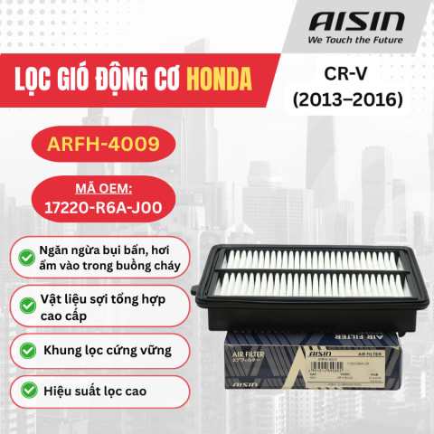 Lọc gió động cơ Honda hiệu Aisin mã ARFH-4009