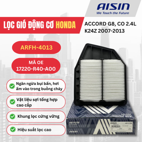 Lọc gió động cơ Honda hiệu Aisin mã ARFH-4013