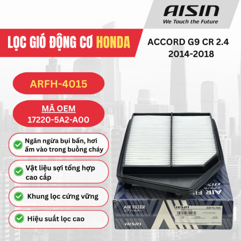 Lọc gió động cơ Honda hiệu Aisin mã ARFH-4015
