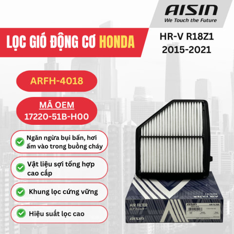 Lọc gió động cơ Honda hiệu Aisin mã ARFH-4018
