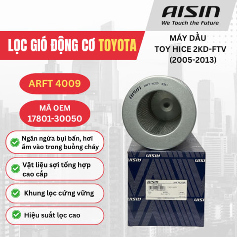 Lọc gió động cơ Toyota hiệu Aisin mã ARFT-4009