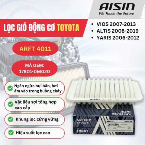 Lọc gió động cơ Toyota hiệu Aisin mã ARFT-4011