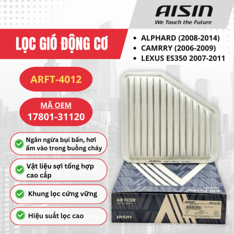 Lọc gió động cơ Toyota hiệu Aisin mã ARFT-4012