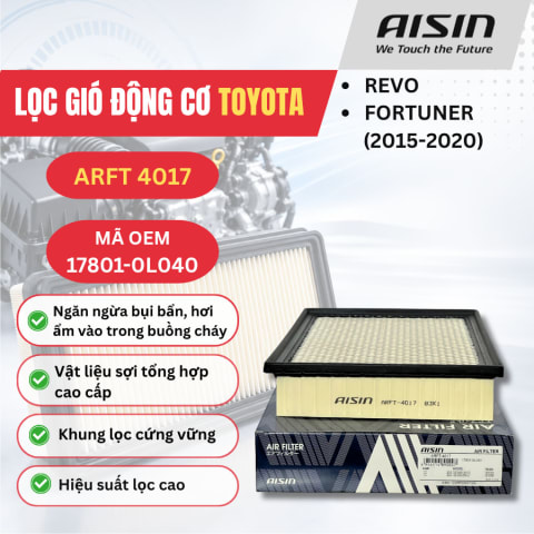 Lọc gió động cơ Toyota hiệu Aisin mã ARFT-4017