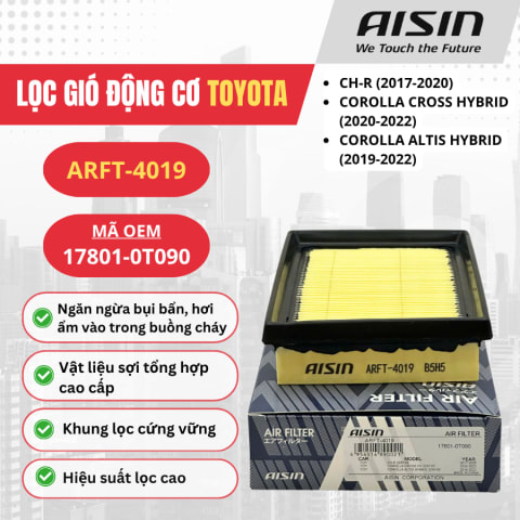 Lọc gió động cơ Toyota hiệu Aisin mã ARFT-4019