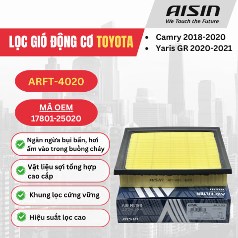 Lọc gió động cơ Toyota hiệu Aisin mã ARFT-4020