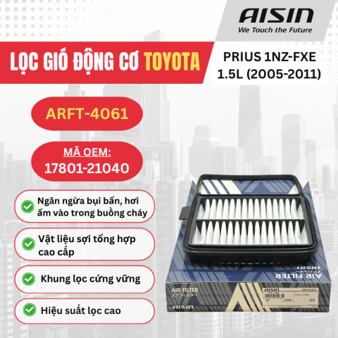 Lọc gió động cơ Toyota hiệu Aisin mã ARFT-4061