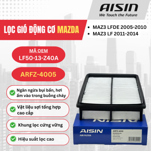 Lọc gió động cơ Mazda hiệu Aisin mã ARFZ-4005