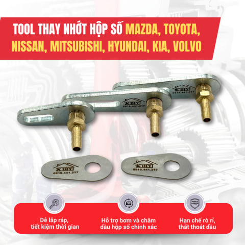 Bộ đầu nối thay dầu hộp số đa dụng cho Mazda, Toyota, Nissan, Mitsubishi, Hyundai, Kia, Volvo