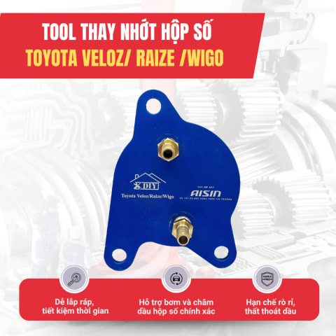 Bộ đầu nối thay dầu hộp số Toyota Veloz, Avanza, Wigo, Raize