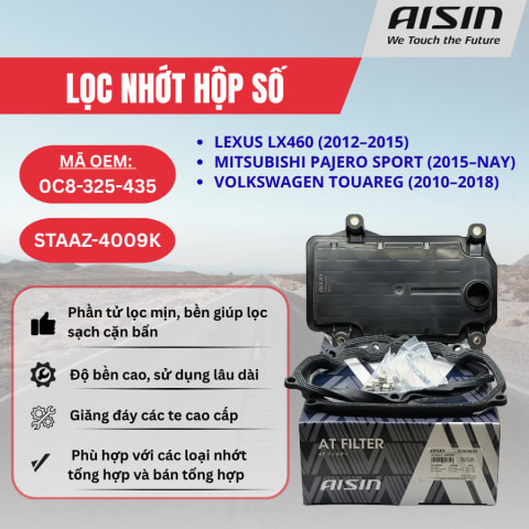 Lọc nhớt hộp số Lexus, Mitsubishi, Volkswagen hiệu Aisin mã STAAZ-4009K