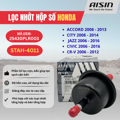 Lọc nhớt hộp số Honda hiệu Aisin mã STAH-4011