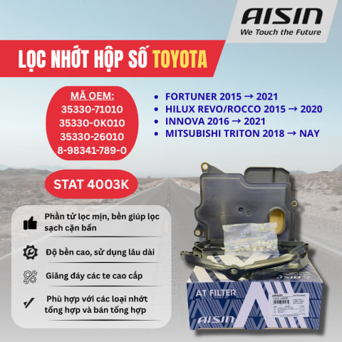 Lọc nhớt hộp số Toyota, Isuzu hiệu Aisin mã STAT-4003K
