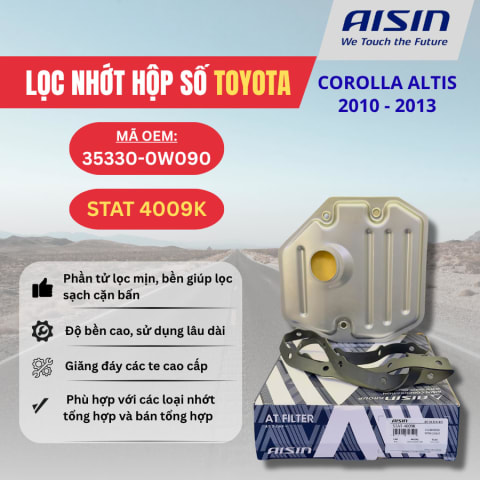 Lọc nhớt hộp số Toyota hiệu Aisin mã STAT-4009K