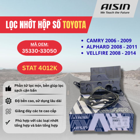 Lọc nhớt hộp số Toyota hiệu Aisin mã STAT-4012K