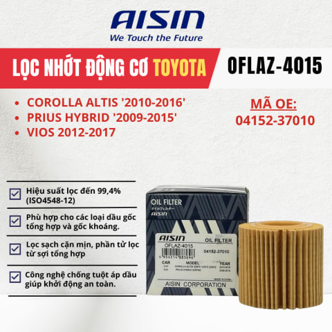 Lọc nhớt động cơ Toyota hiệu Aisin mã OFLAZ-4015