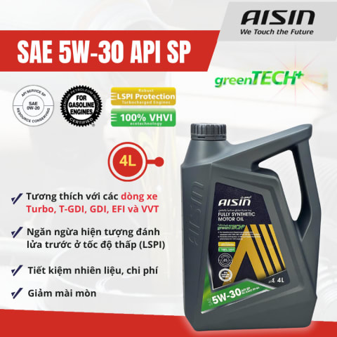 Dầu động cơ xăng 5W-30 API SP 10.000Km 4 Lít Hiệu Aisin mã ESFP0534P