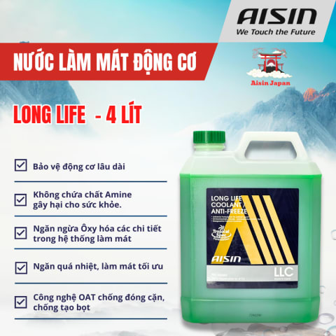 Nước làm mát Xanh 4 Lít Hiệu Aisin mã LCPM20A4LG