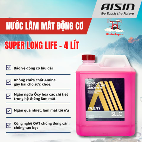 Nước làm mát Hồng 4 Lít Hiệu Aisin mã SCPM50A4LPK