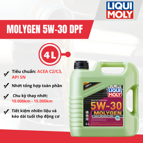 Molygen 5W30 DPF 4 Lít hiệu Liqui Moly mã 21225