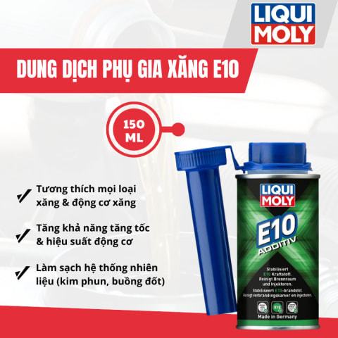 Dung dịch phụ gia xăng E10 150 ml hiệu Liqui Moly mã 21421
