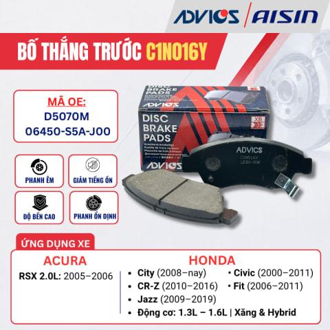 Bố thắng trước Honda City, Civic / Acura RSX - ADVICS C1N016Y