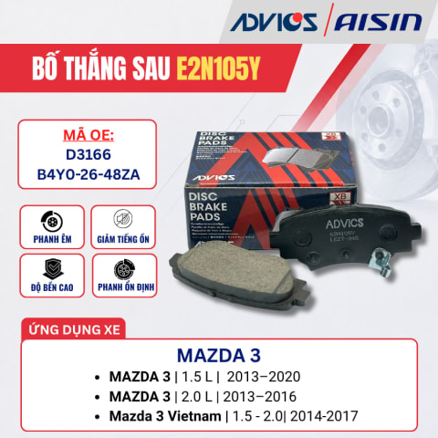 Bố thắng sau Mazda 3 - ADVICS E2N105Y