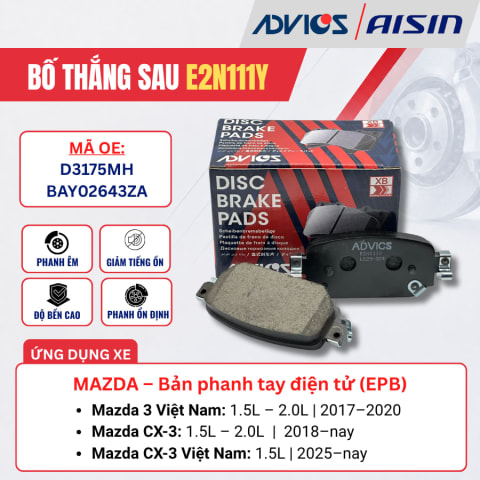 Bố thắng sau Mazda CX-3, 3 - ADVICS E2N111Y