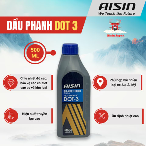 Dầu thắng DOT 3 500ml Hiệu Aisin mã BFSDT305L