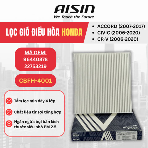 Lọc gió điều hòa Honda hiệu Aisin mã CBFH-4001