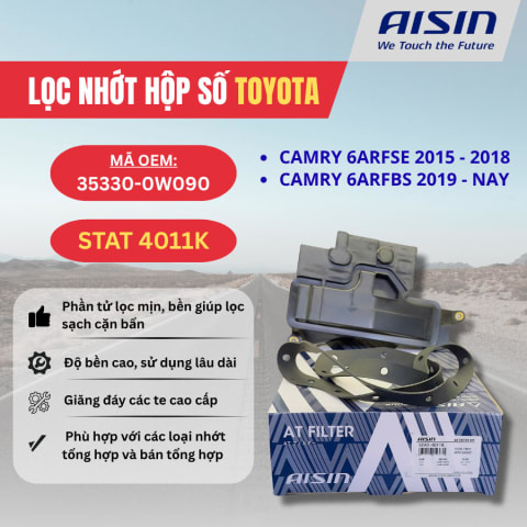 Lọc nhớt hộp số Toyota, Lexus hiệu Aisin mã STAT-4011K