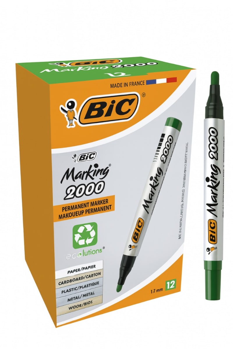 BOITE DE 12 MARQUEUR  PERMANENT  BIC