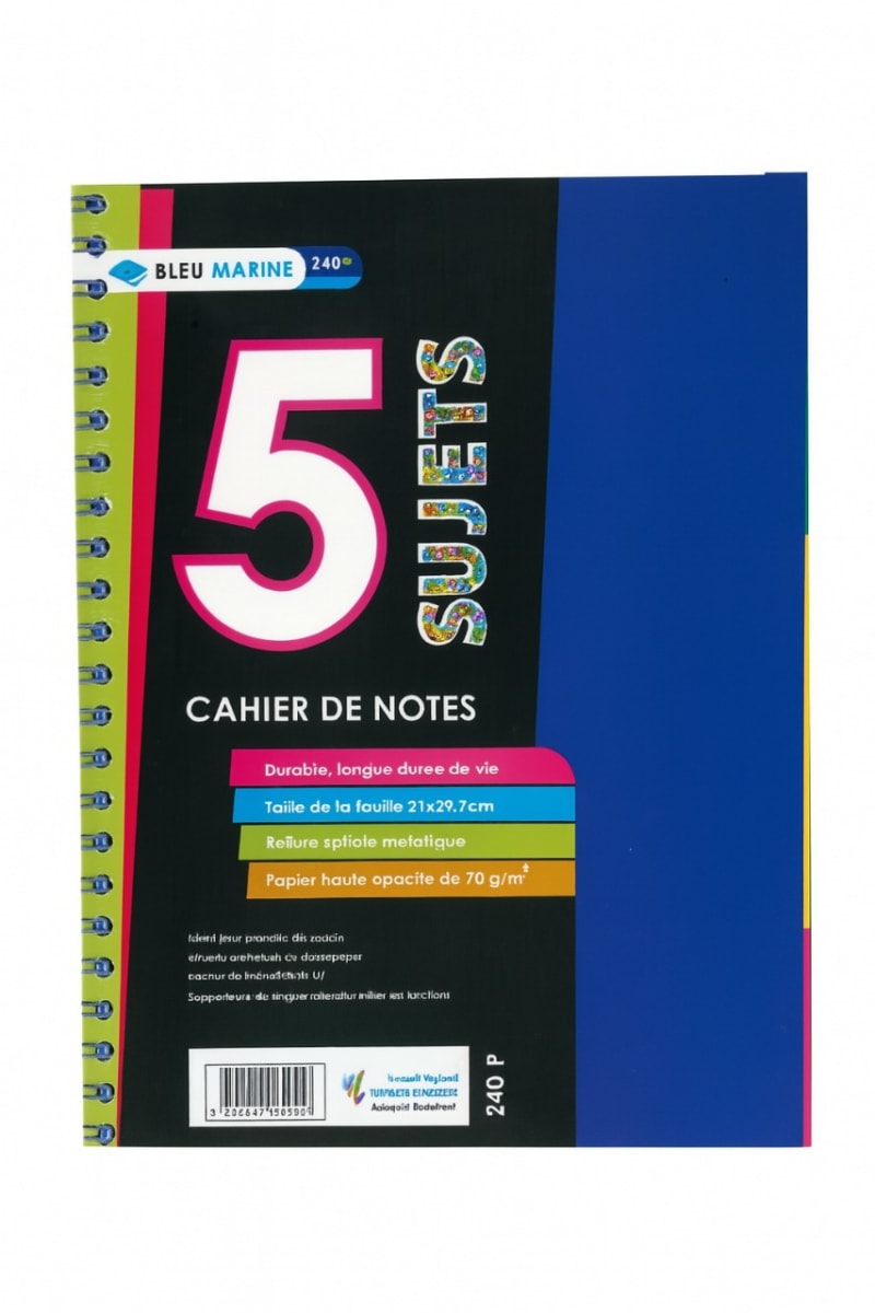 REGISTRE 5 SUJET « BLEU MARINE »