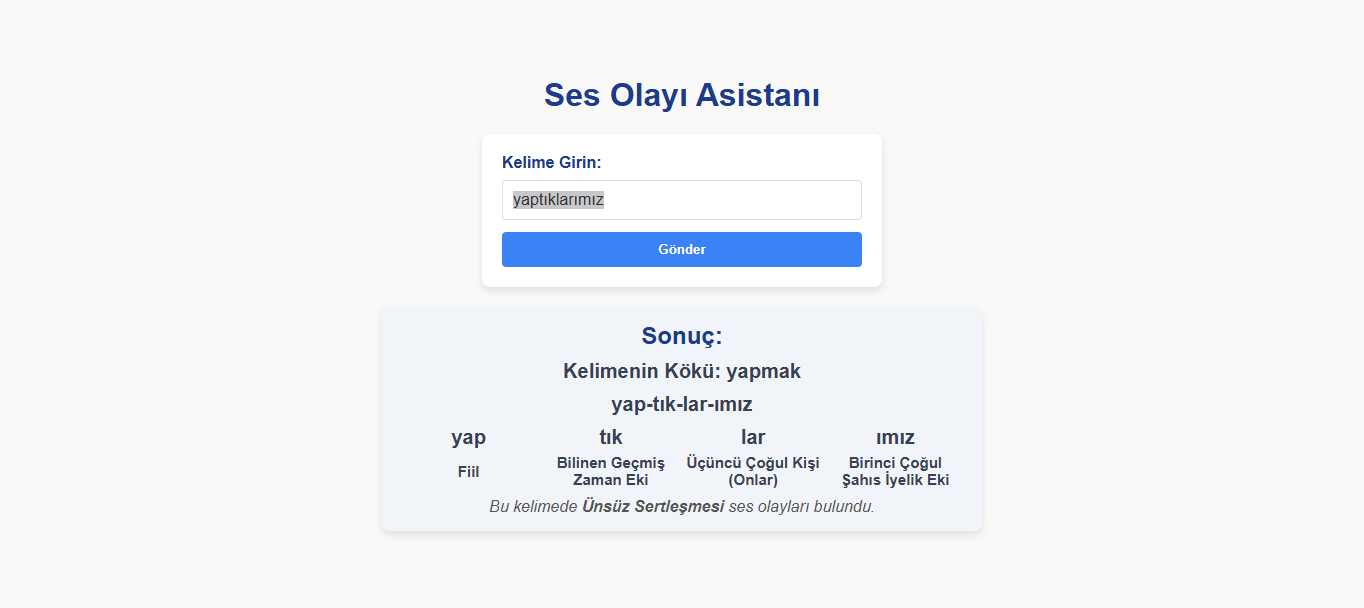 Sound Changes Assistant