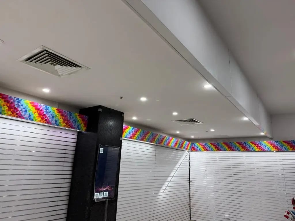 Strata common area interior painting with fresh decorative colour design