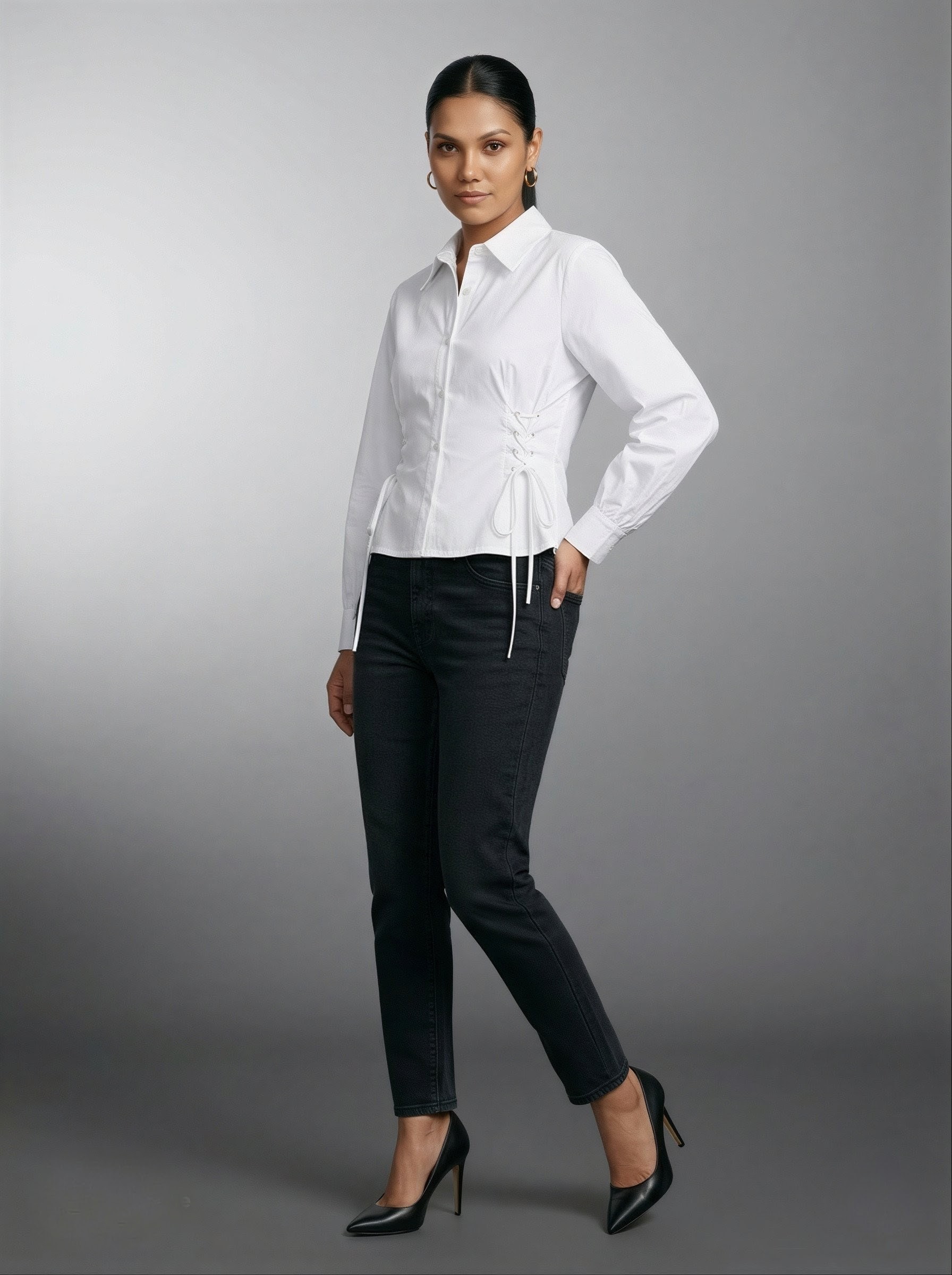 Side Lace Cinch Blouse view 2