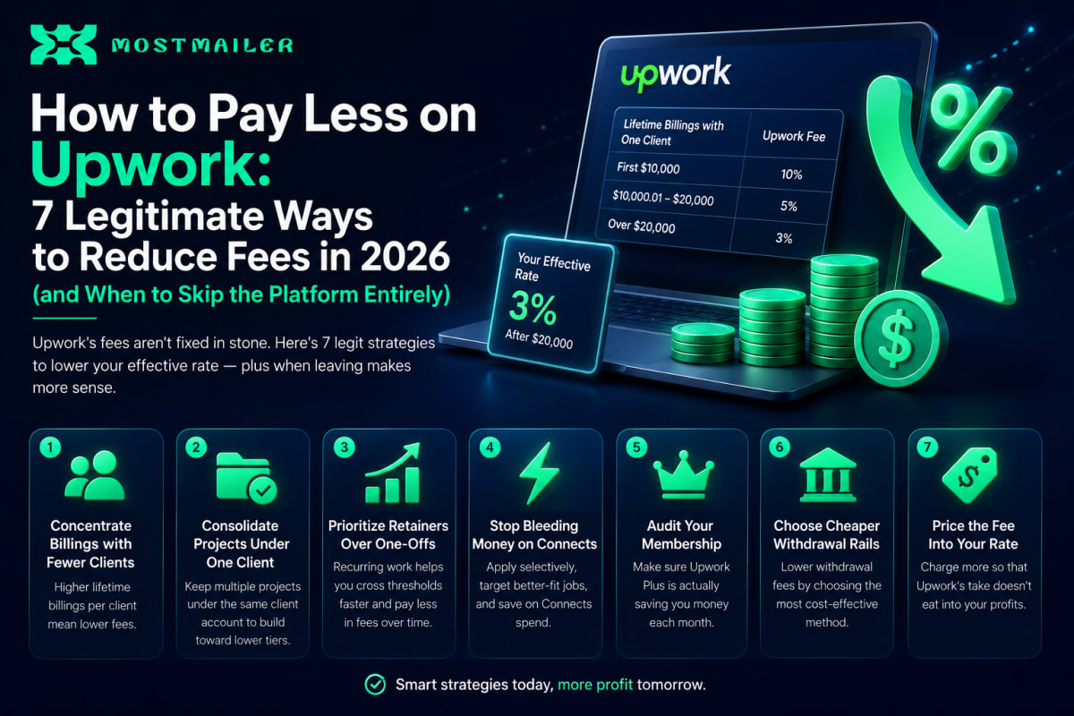 How to Pay Less on Upwork: 7 Legitimate Ways to Reduce Fees in 2026 (and When to Skip the Platform Entirely)