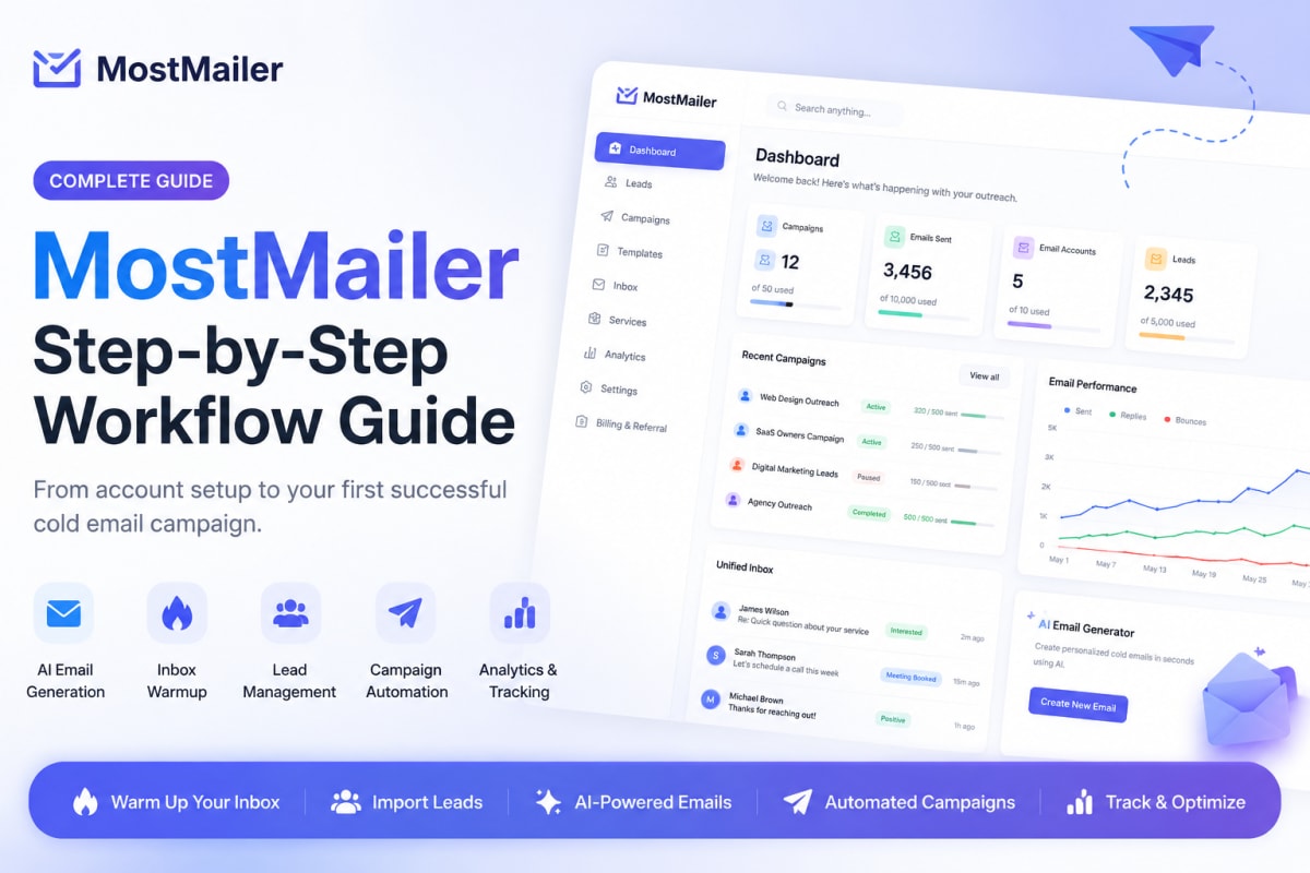 How to Use MostMailer: The Complete Step-by-Step Cold Email Workflow (2026 Guide)