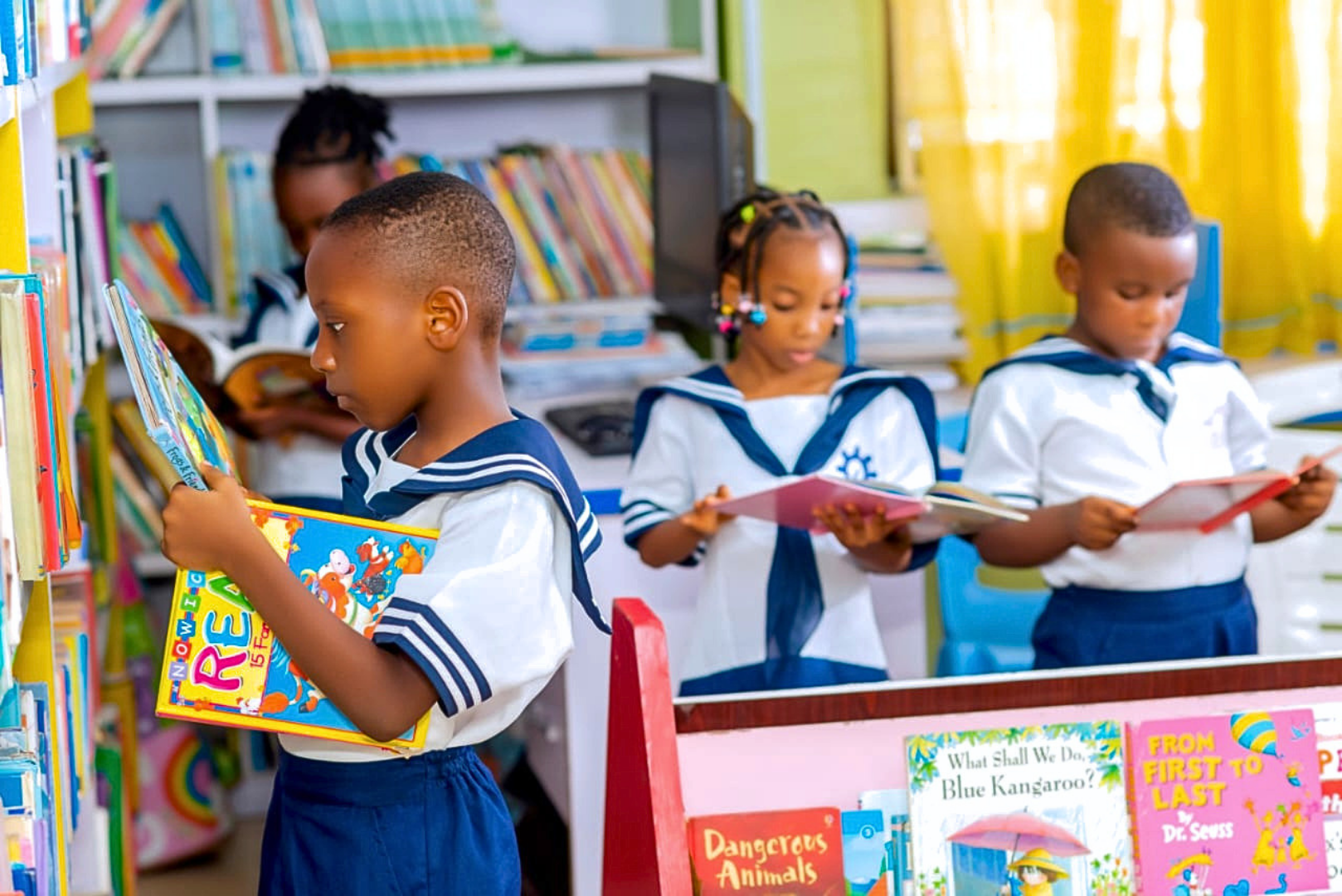 Students in a secondary classroom