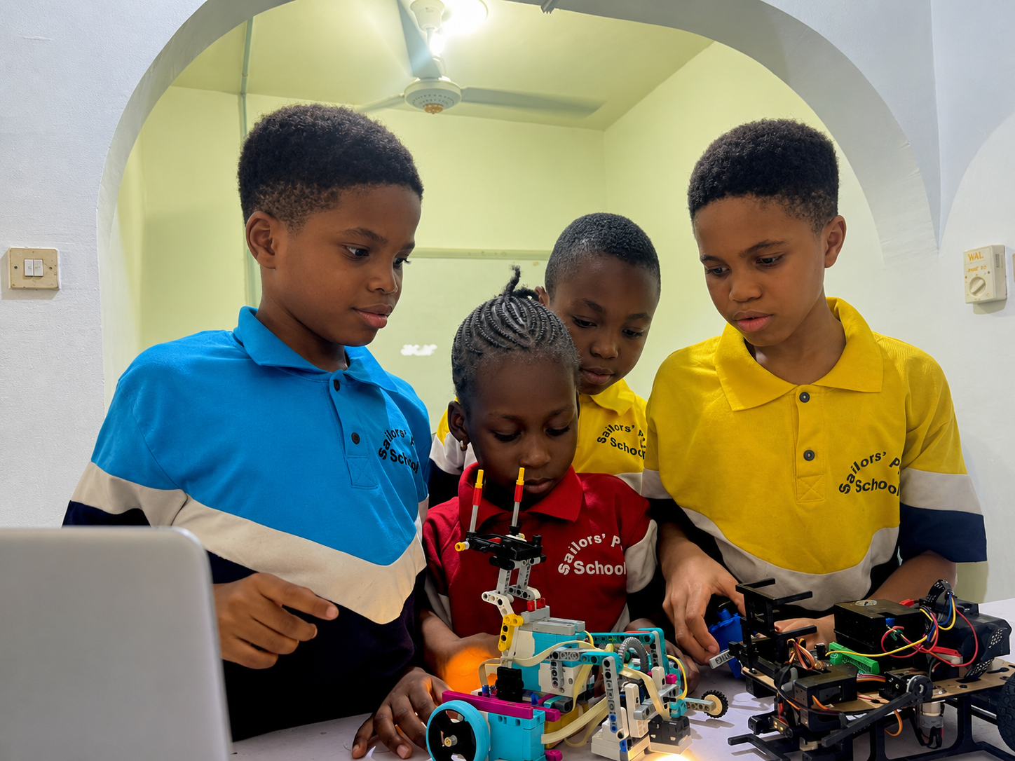 Student working in a STEM classroom